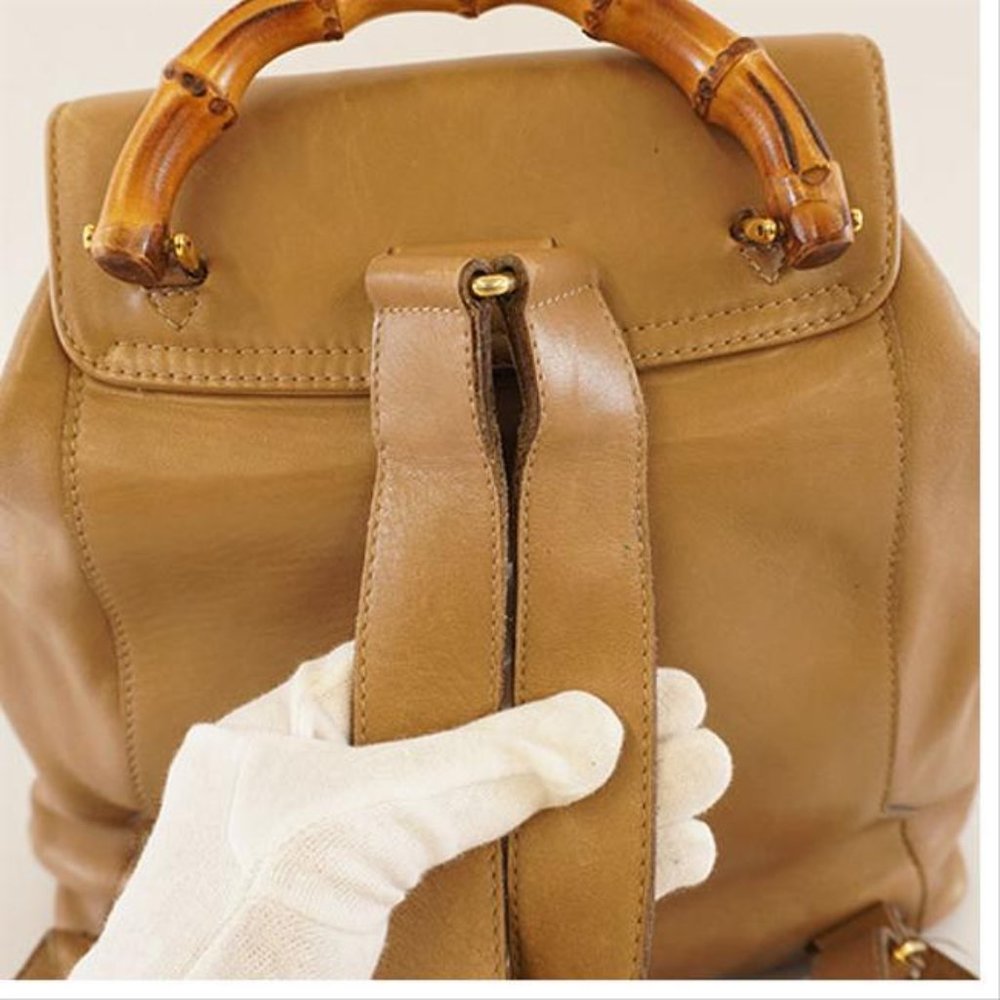 GUCCI BAMBOO RUCKSACK BACKPACK - Picture 3 of 15
